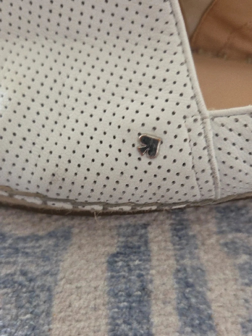 Kate Spade Womans White Slip-On Espadrilles 11m